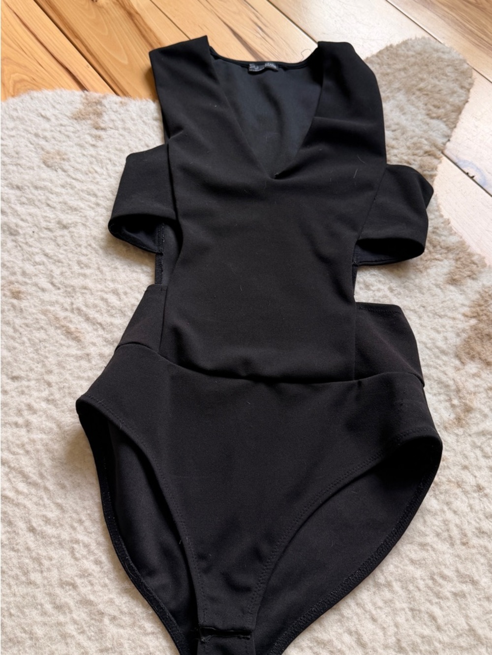 Zara black cut out body suit size small